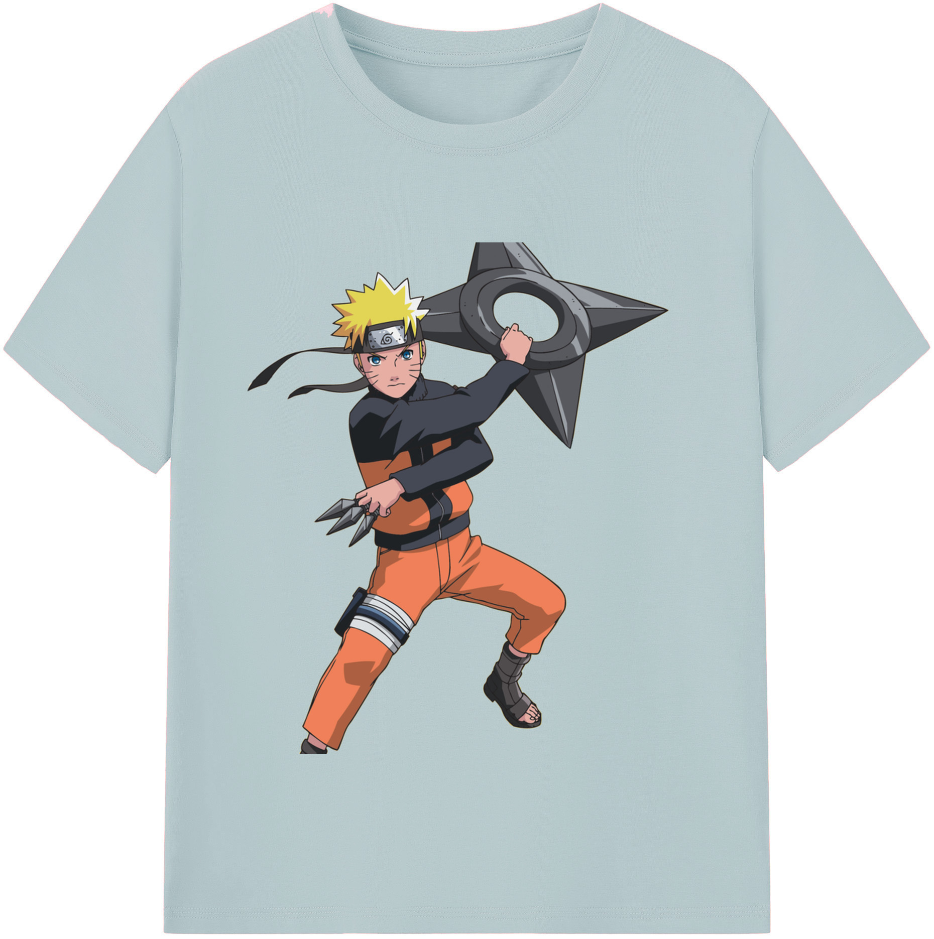 （画像用） NARUTO -ナルト- うずまき ナルト Uzumaki Naruto 綿100％半袖Tシャツ（フロントプリント）